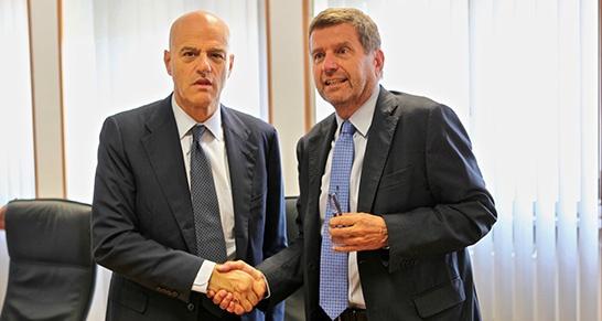 Federico Testa (a dx) e Claudio Descalzi