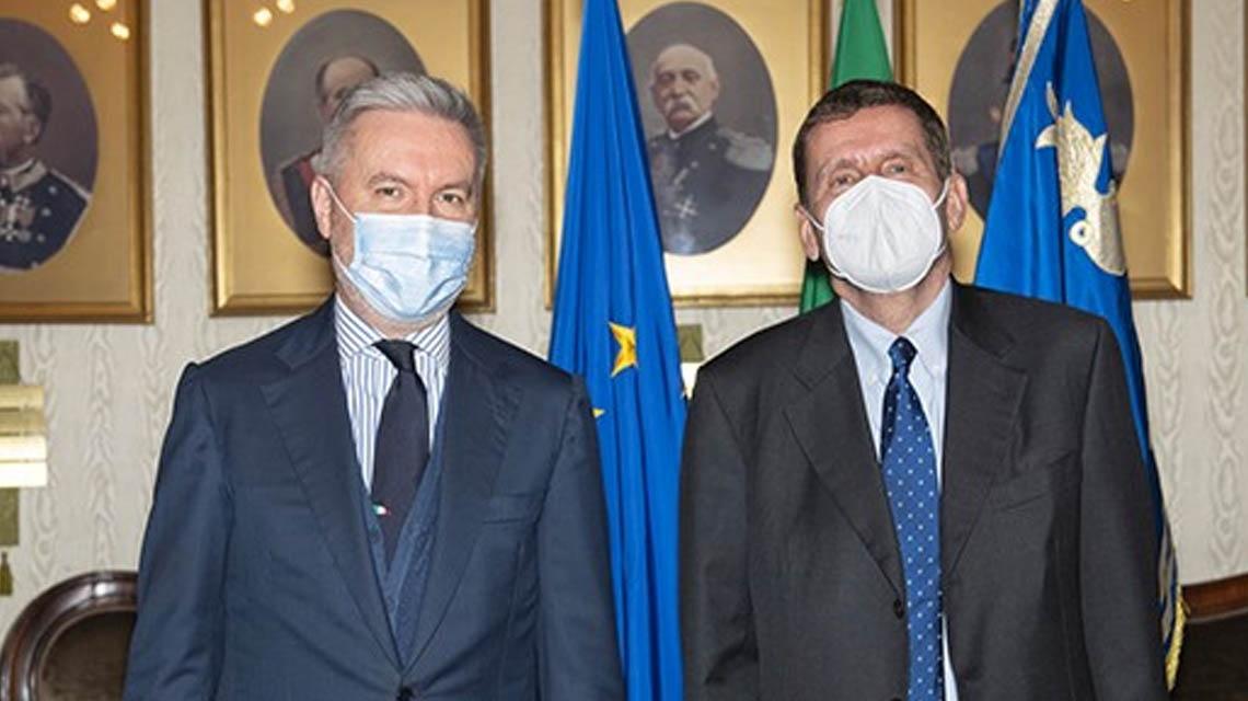 Il Ministro della Difesa Lorenzo Guerini e il Presidente dell’ENEA Federico Testa