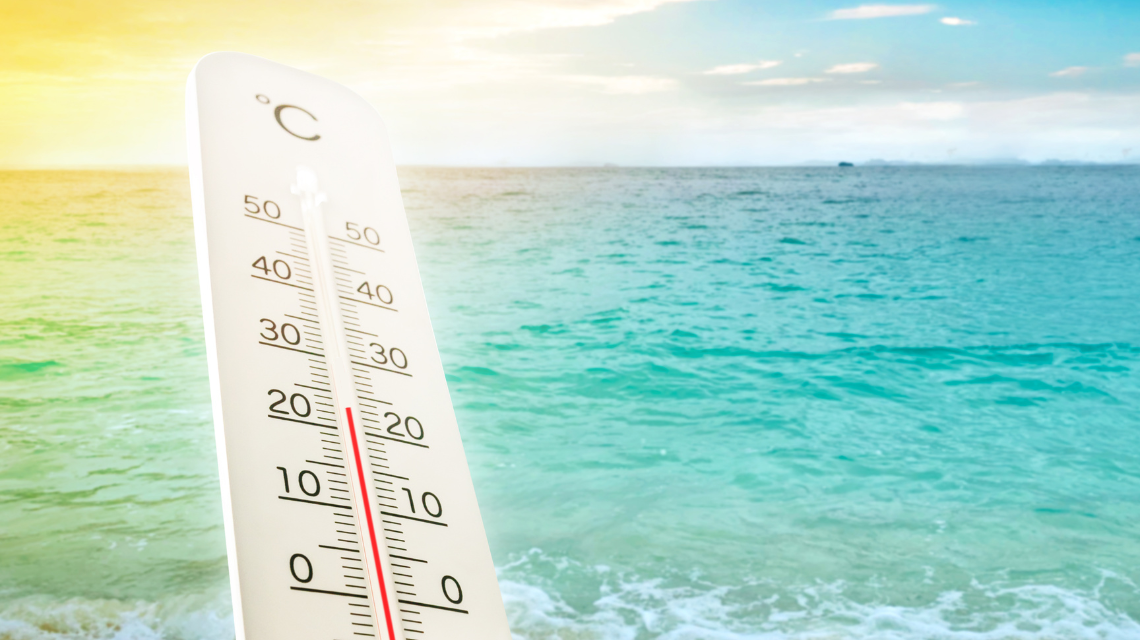 termometro per misurare il calore del mare