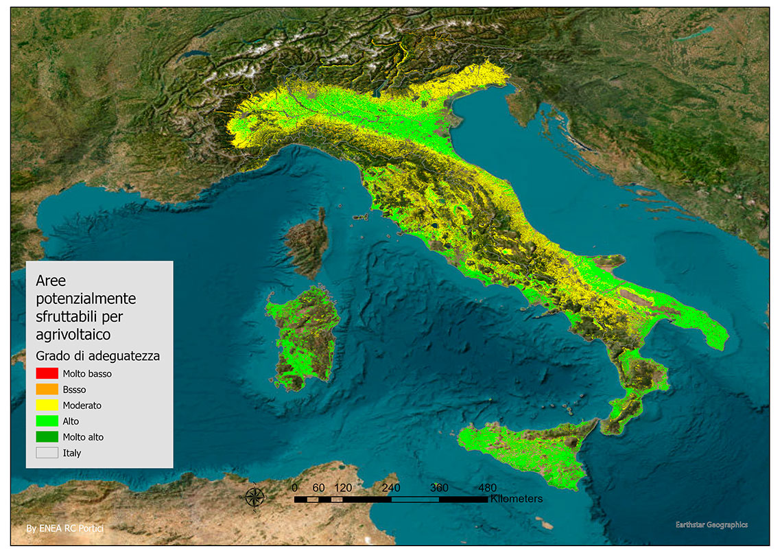 Mappa agrivoltaico