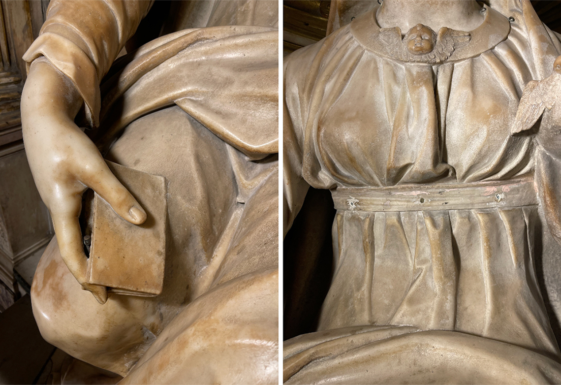 La statua della Madonna del Parto a Roma