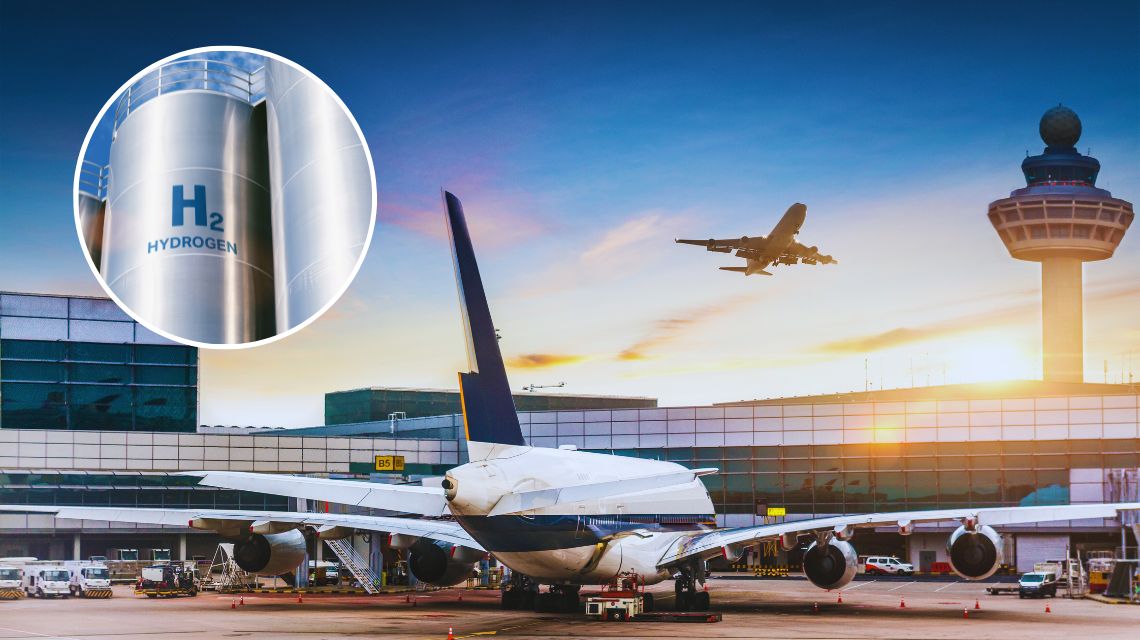 airports with hydrogen containers