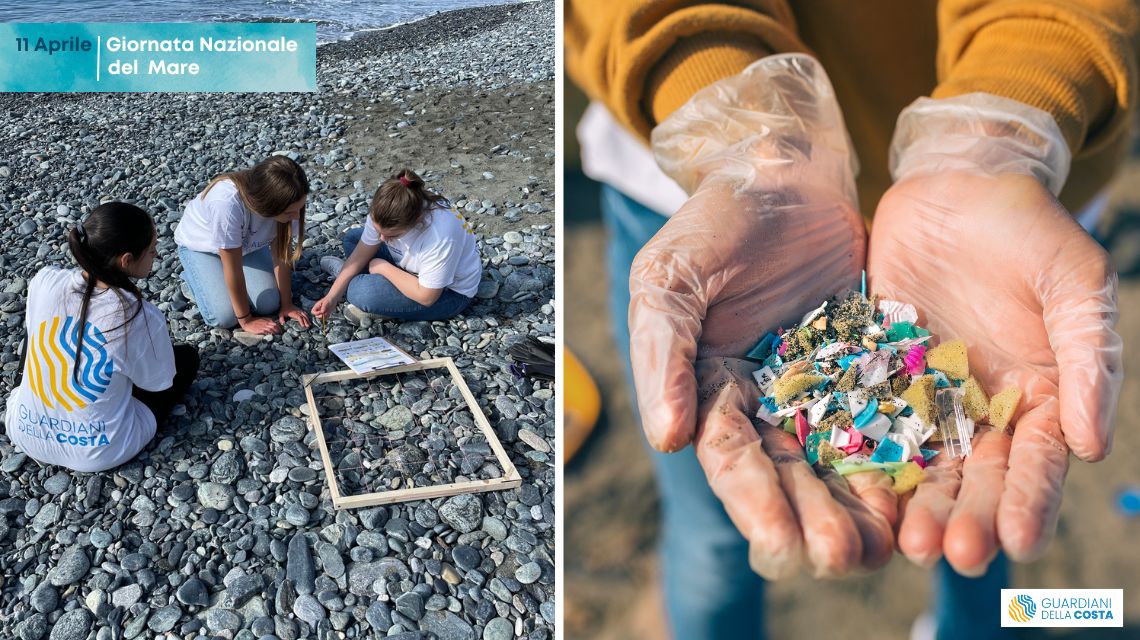 raccolta e campionamento di plastica