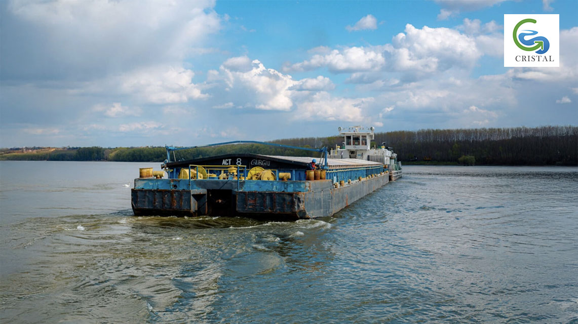 barca che naviga il fiume Po