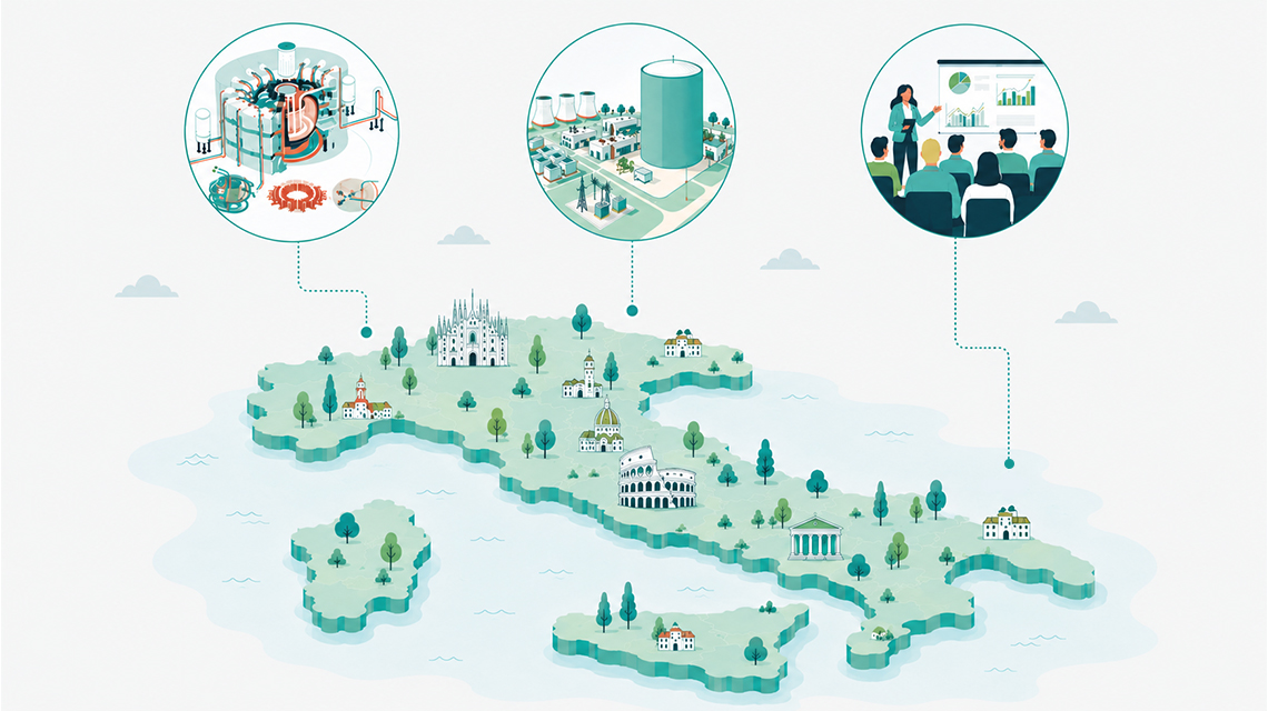 cartina dell'Italia con spazi di formazione