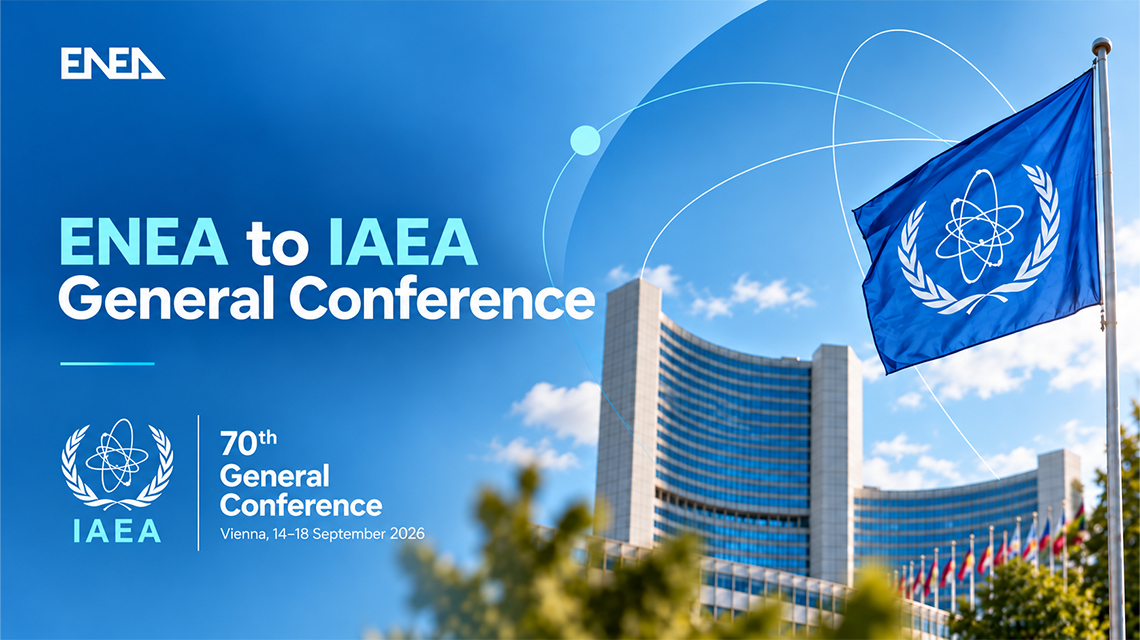IAEA headquarters building and flag